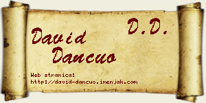 David Dančuo vizit kartica